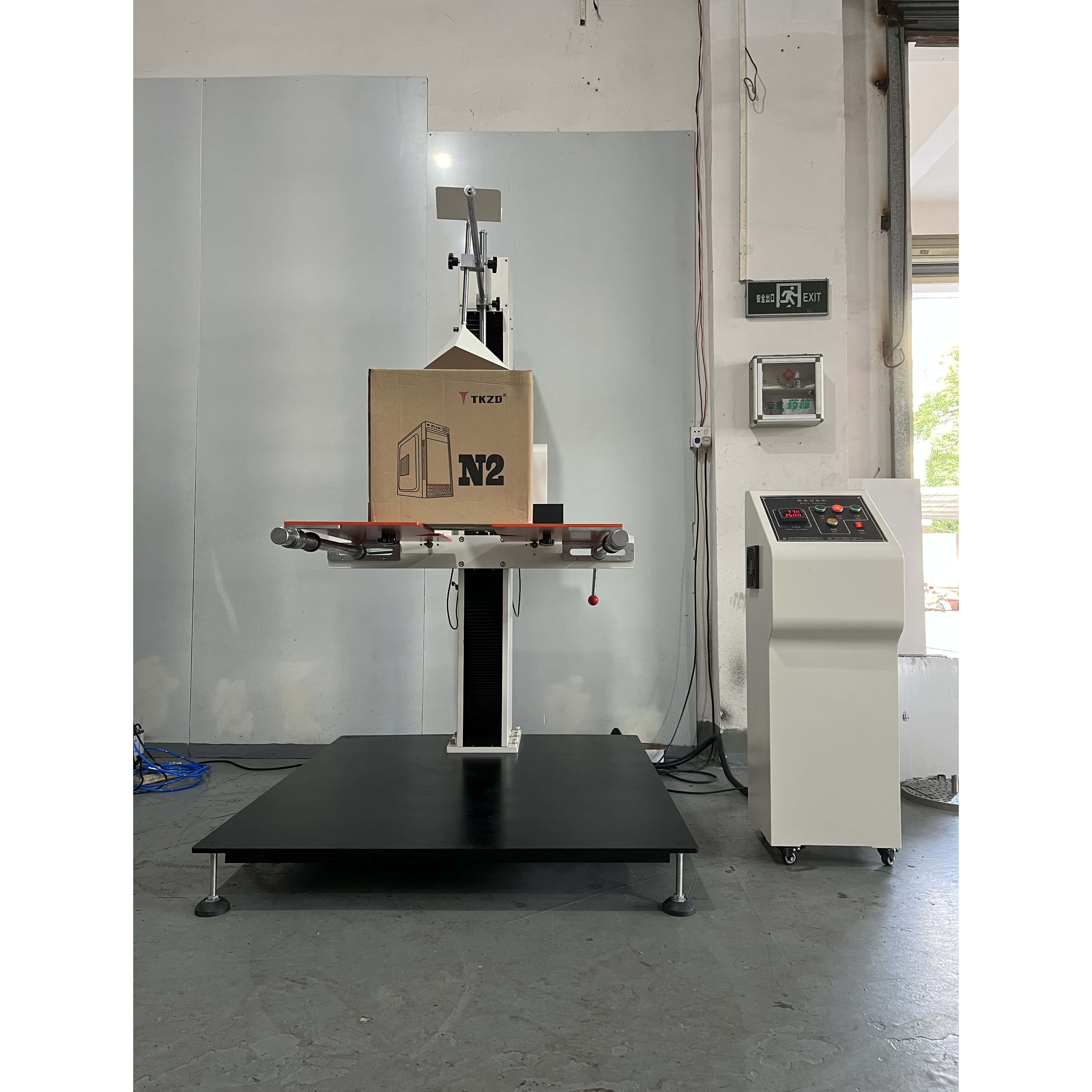 ASTM D5276 Dual Arm Drop Tester Corrugated Box Drop Testing Machine Free Fall Drop Tester