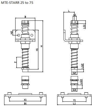 Double Spring Type Suction Cup Plunger , Heavy Duty Spring Struts MTE-STARR