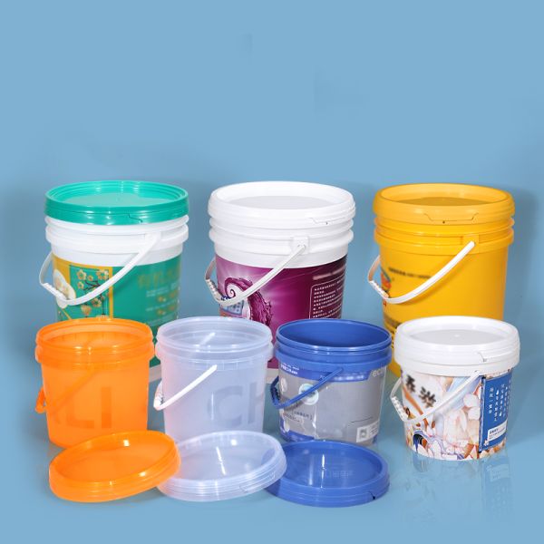 liquid fertilizer PP Round Plastic Bucket With Lid Handle Printing with Heat Transfer