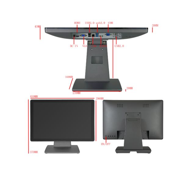 19inch Touch Screen Aluminium Alloy Type All in One Cash Register POS Ordering Machine
