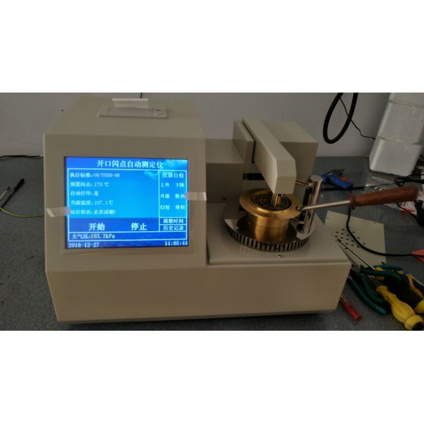 15KG Automatic Open Flash Point Meter Adhesive Testing Equipment With Up To 400℃
