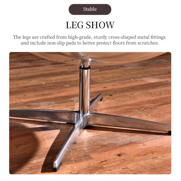Nidea #8801 Retro Distressed Aluminum Rivet Industrial Design Adjustable Height for Egg Chair for Home Office Living Room Hotel