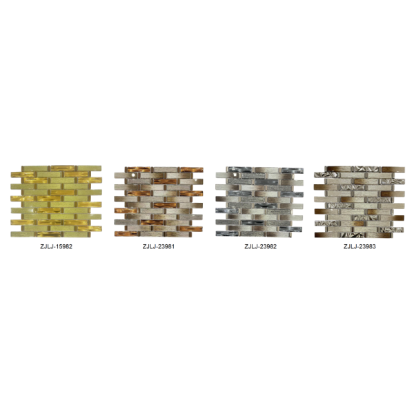 Crystal Strip Glass Mosaic Tile Sheets Kitchen Backsplash Glass Mixed Glass Mosaic Tile
