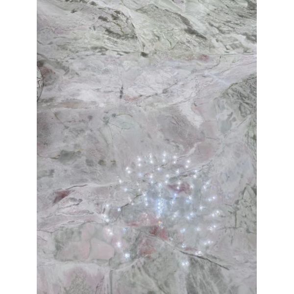 Luxury Green Marble Dining Table - Emerald Ripple & Silver Cloud Art Table