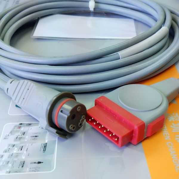 GE Maquette IBP Transducer Adapter Cables TPU / PVC Material 11 Pin To BD Adapter