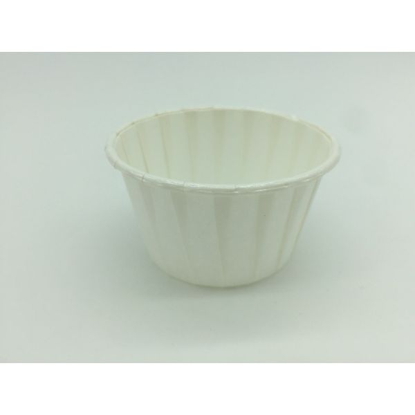 White PET Baking Cups Round Shape Varous Sizes Disposable PE Coated Film