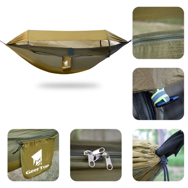 W140cm multifunction Portable Hammock With Mosquito Net