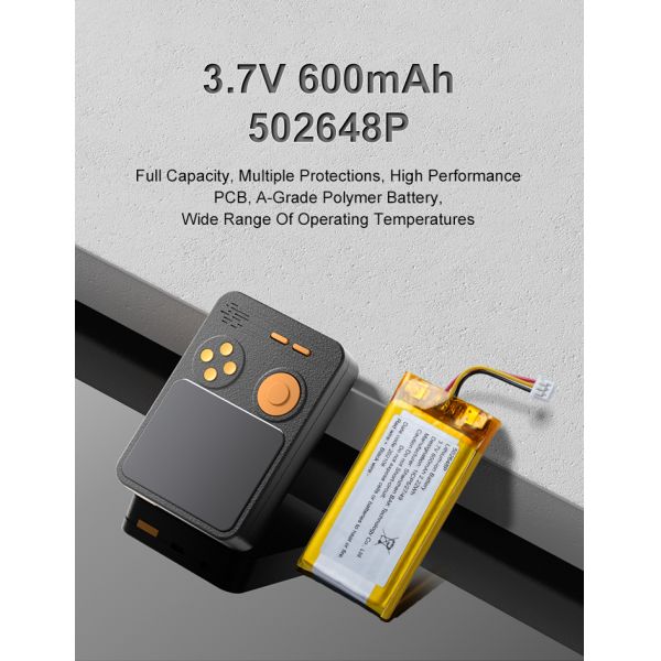 Customized Lithium Ion Polymer Battery Pack 502648P 3.7V 600mAh 2.22Wh For Electronic Products
