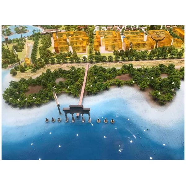 Coastal landscape architectural model view 2