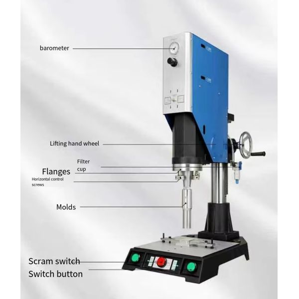 220V Desktop Ultrasonic Plastic Shell Welding Machine 15K 20KHz Touch Screen Interface