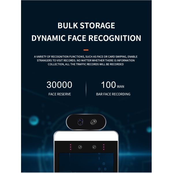 Hotel Face Recognition Thermometer Binocular Camera Infrared Temperature Detector