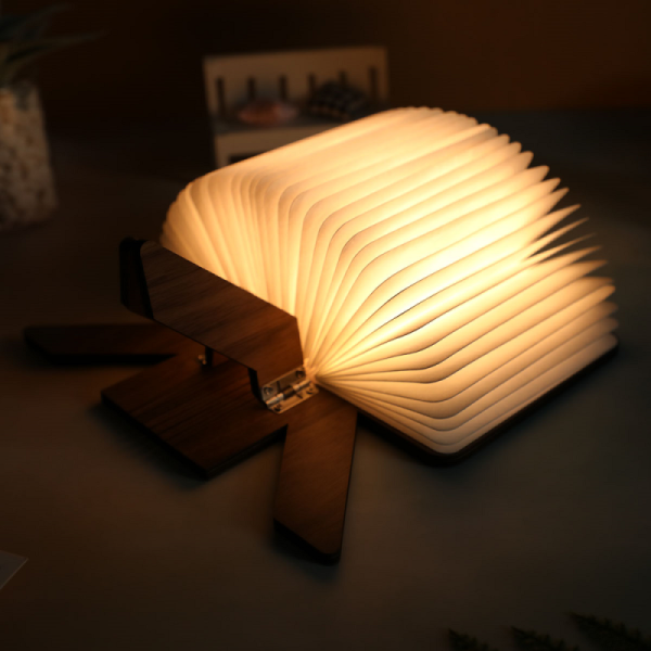 Timber Folding LED Table Origami Paper Light Fixture Reading Lamp Custom