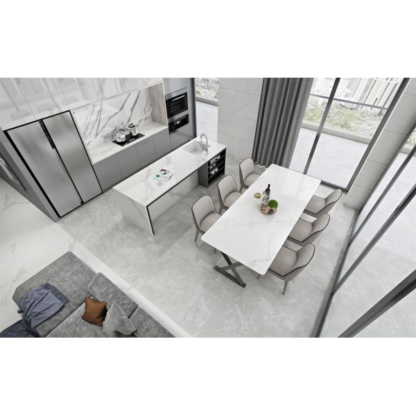 China Factory Wholesale Most Competitive 36"*72" High Quality Glazed Polished White Gloss Marble Floor Tiles