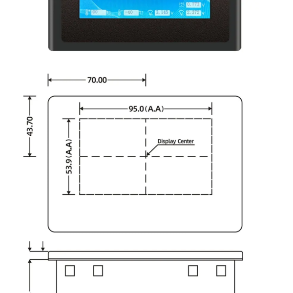 3.8" LCD Black Touch BMS Screen 4S-32S 24V-150V Li-Ion Bms Accessories