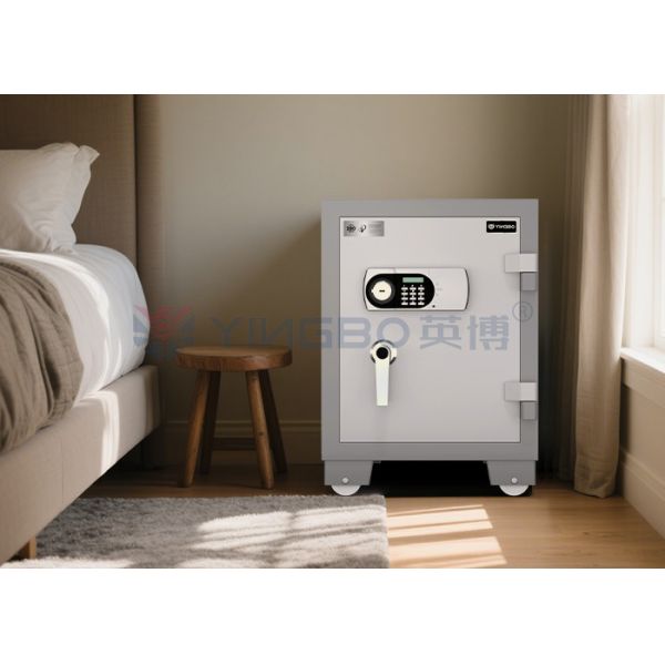 Electronic Lock Fireproof Safe Box With L Type Brushed Solid Steel Handle YB/FH-58
