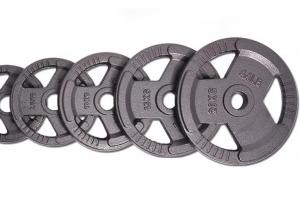 China Custom Logo Grey Fitness Weight Plates 50mm Cast Iron Olympic Plates on sale
