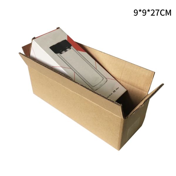 Cuboid Kraft Paper Corrugated Boxes Furniture Shipping Box 9cmx9cmx27cm