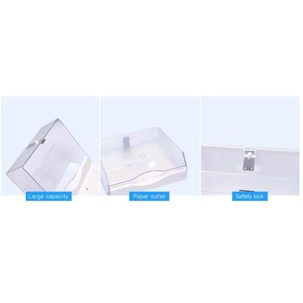 Lavatory Hand Paper Dispenser , Lockable Z / C Fold Tissue Paper Dispenser