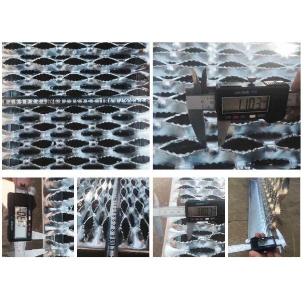 Rustproof Hot Dip Galvanised Steel Walkway Grating Mesh 2.44m Length