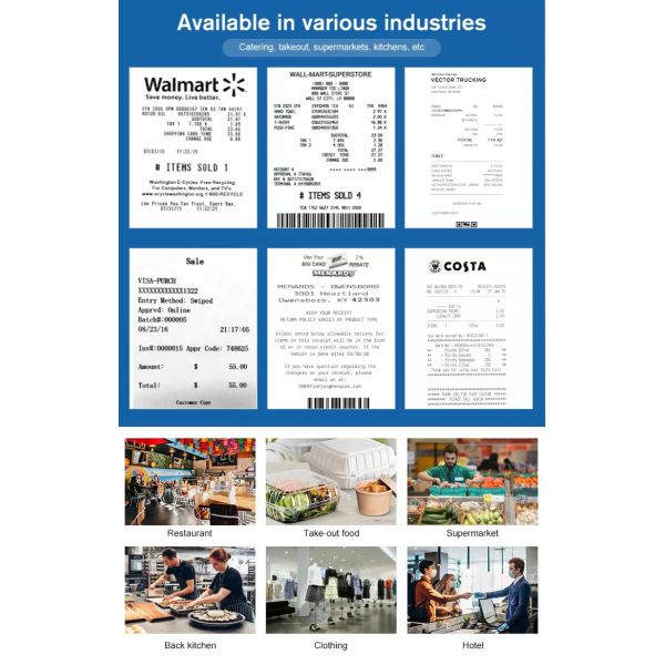 FCC CE POS Reciept Bluetooth Thermal Printer 80mm 203dpi