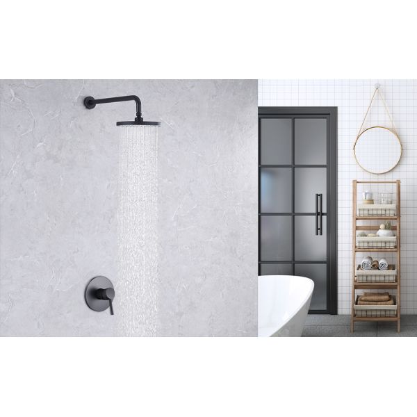 OEM ODM rainfall shower system 3 way shower black ceiling mounted rain mixer faucet waterfall overhead shower