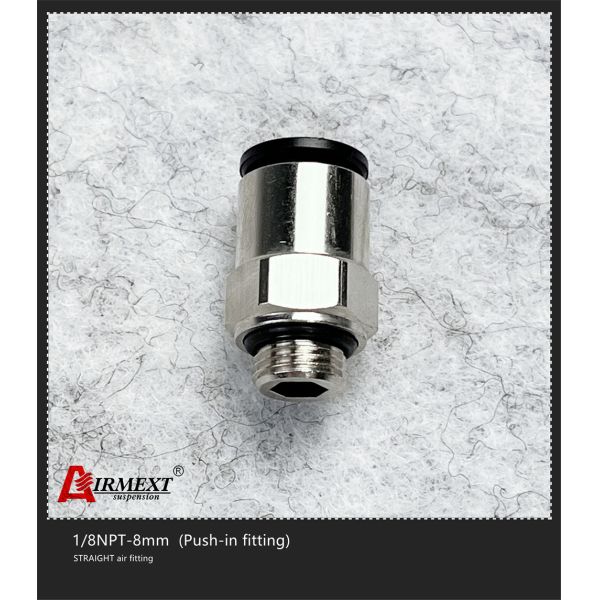 Equal Shape Push In Quick Connect Air Fittings Straight Elbow 1/8NPT-8mm