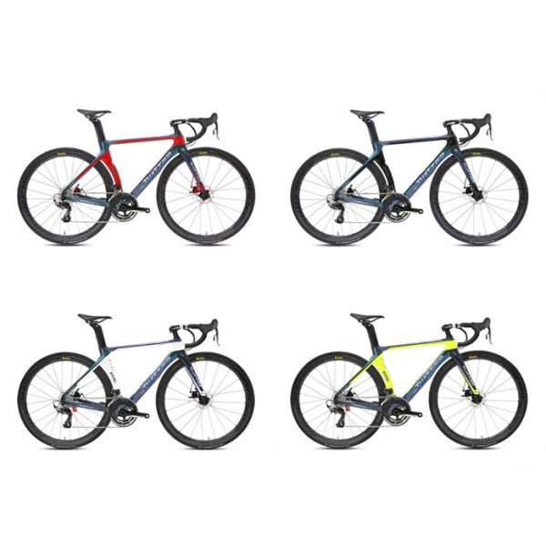 Full Inner Cable Carbon Fiber Road Bike Carbon Integrated Handlebar Carbon Wheels 700c