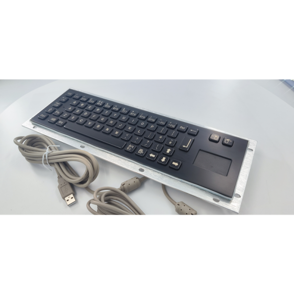 No Backlighting Black Metal Keyboards With Touchpad 304 Stainless Steel