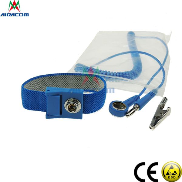 PVC PU Coil 0.1s Static Dissipative ESD Wrist Strap