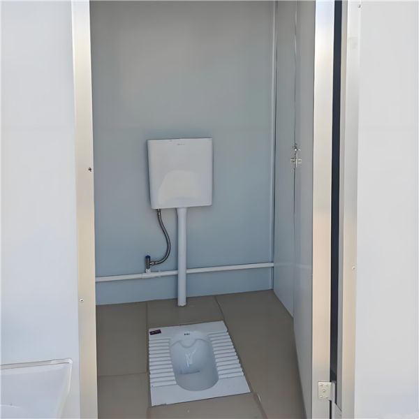 Powder Coated Steel Frame Mobile Toilet with Weather Resistance and High-strength Steel Construction