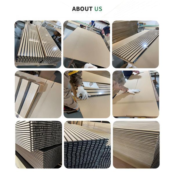 HPL 12mm Thickness Wood Slat Acoustic Panels with Gun Nail Accessories