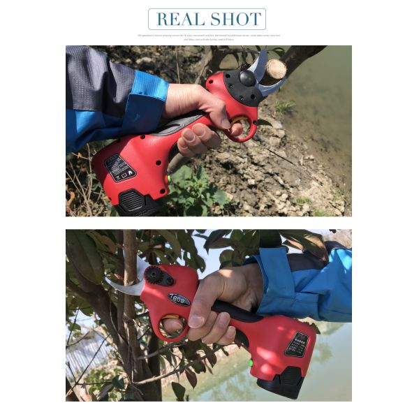 2.5CM Battery Orchard Pruer Long Time Use 14.4V Cordless Battery Powered Electric Pruners Shears Scissors for Pruning