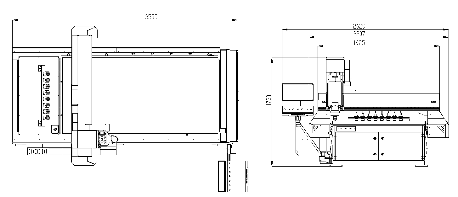 Tool Magazine Linear ATC CNC Router for Cabinet Door Panel Processing