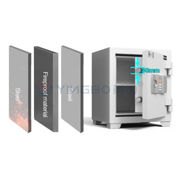 2 Hour Fireproof Anti Theft Fireproof Safe Box For Security Fire Test Certified