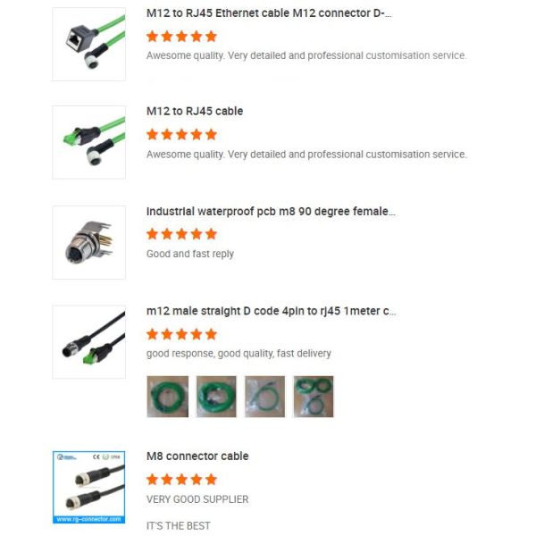 M12 Male / Female Aviation Socket 3/4/5/6/8/12/17-Core Pinhole Connector With Molded Rubber Core