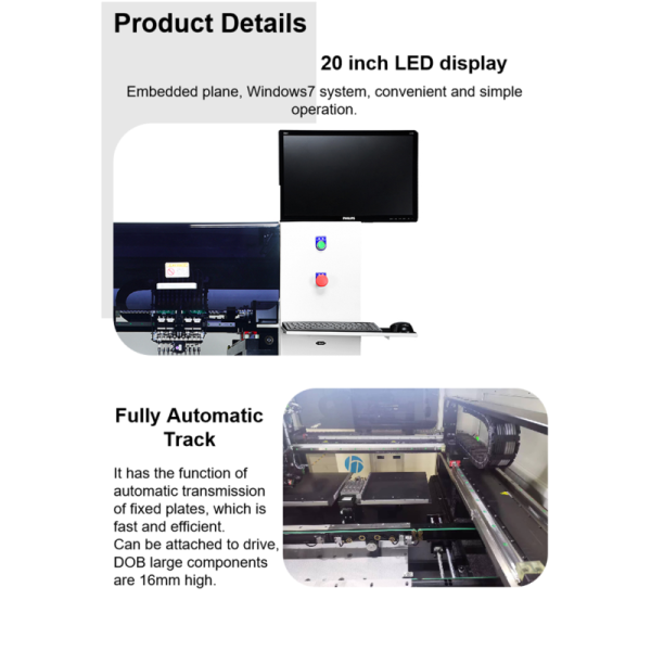 High Speed HCT-800L SMT Pick and Place Machine LED Mounter Industrial machinery