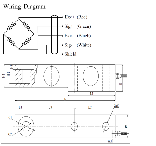 Cantilever Beam Platform 25t Weighing Load Cell