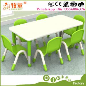 China MDF Material Kids Wood Children Rectangle Table and Chairs for Early Childhood Educational Centre on sale