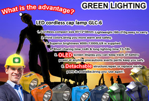 Lightweight Coal LED Mining Light Small Size 13000lux Strong Brightness PC Material