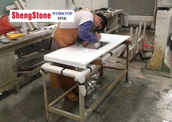 Quality Super White Nano Crystallized Glass Countertops For Medical Institution Countertop for sale