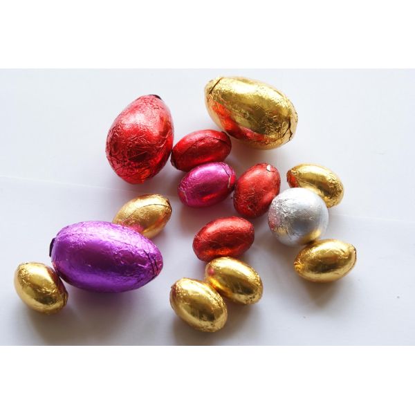 Main Function Spherical Brushing 300-500ppm Automatic Coin Foil Chocolate Egg Packing Machine