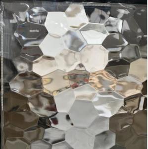 China Water Cube Bathroom Window Textured Tempered Glass Tempered Glass 4MM 2000 X 1500MM on sale