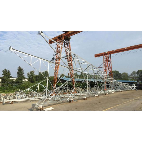 Hot Dip Galvanized 66KV Angular Steel Lattice Electric Transmission Tower