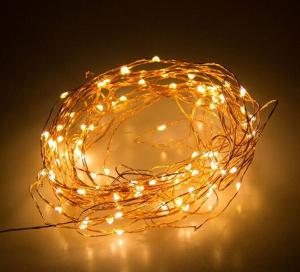 China 10M / 10 Micro LEDs Battery Powered  Long Ultra Thin Copper Wire String Light, Decor Rope Light with Remote Control on sale