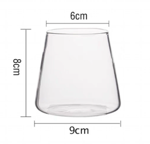 Home And Café Use Clear Glass Cups Stylish Design For Coffee Iced Drinks Custom Logo