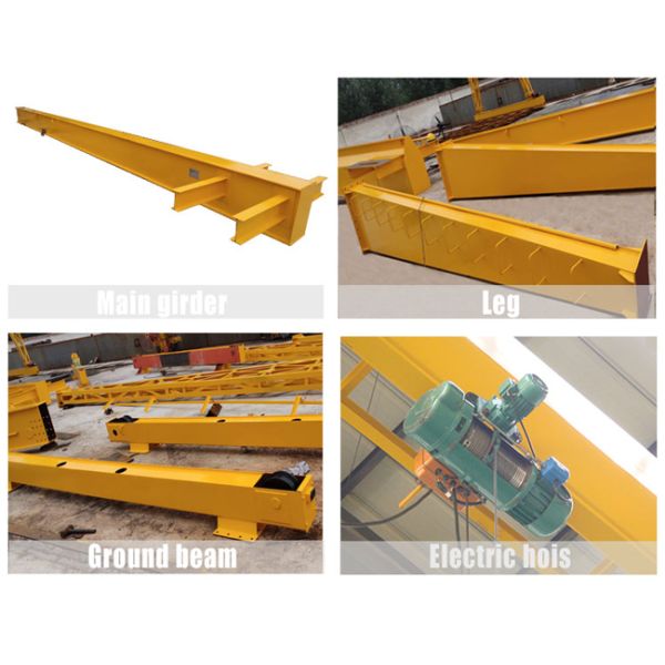 Travelling Electric 16T Single Girder Gantry Crane Span 7.5m Lifting Height 6m