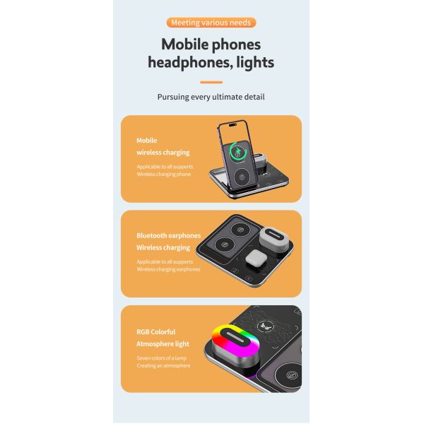 4in1 Qi Wireless Charger Dock