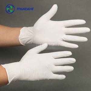 Buy cheap White Superior Cleanroom Nitrile Gloves Class 100/ISO 5 product