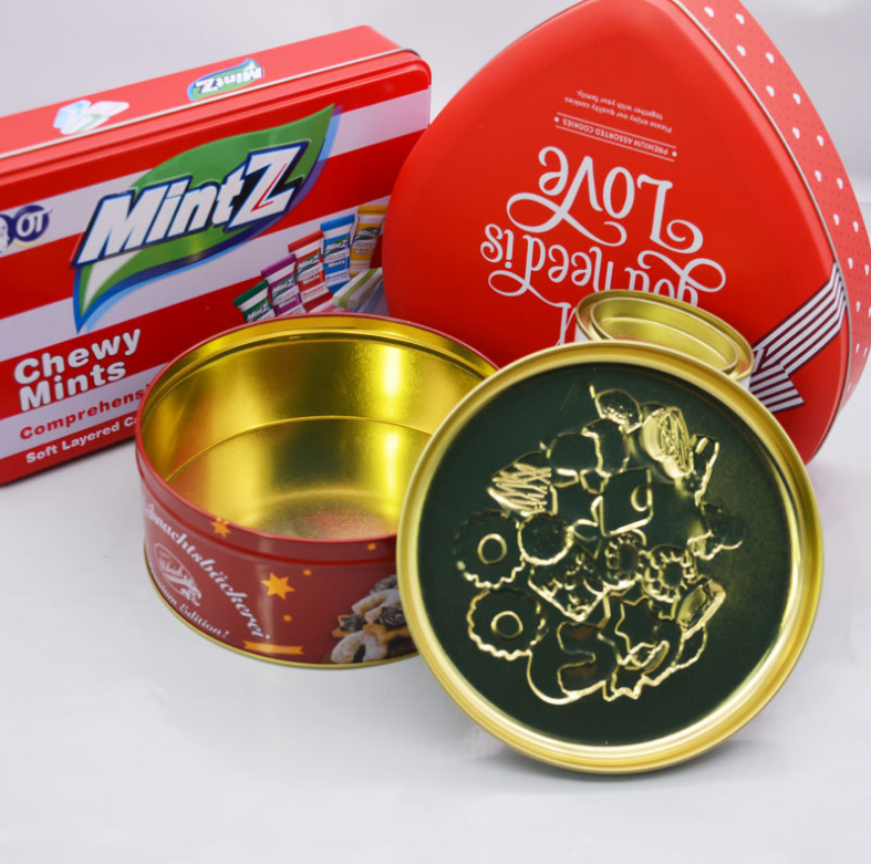 0.35mm Thickness Metal Tin Box For Biscuit Packing