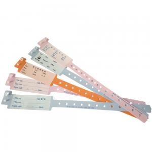 Buy cheap Hospital Use Disposable ID Bracelets Vinyl Bracelets With Printing 270x25mm product